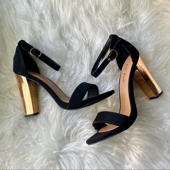 ‼️SOLD‼️ NIB Bamboo Ankle strap metal heel - Picture 4 of 5